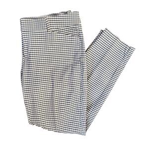 Old Navy Blue and White Plaid Pixie Midrise Cotton Crop Trouser Pants
